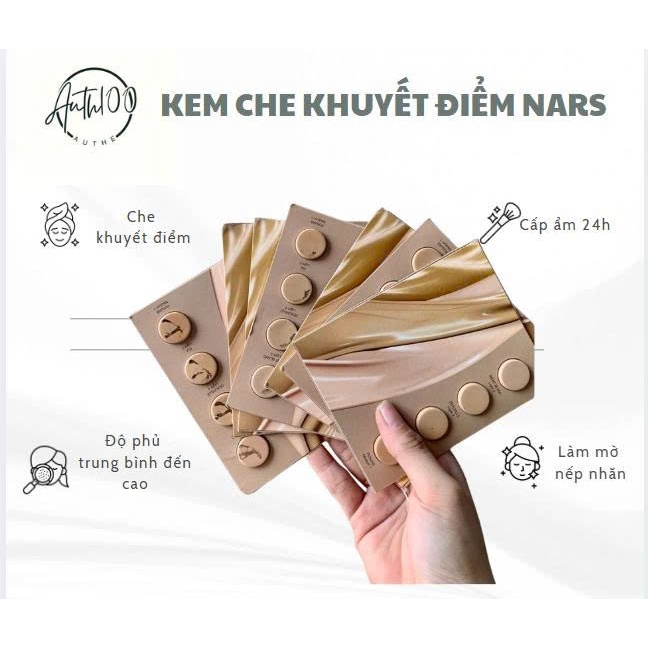 [ mẫu dùng thử ] Kem che khuyết điểm N AR S  ( 4 ô “1 thẻ “  màu ngẫu nhiên) -  [ ĐỌC KỈ  MÔ TẢ ]