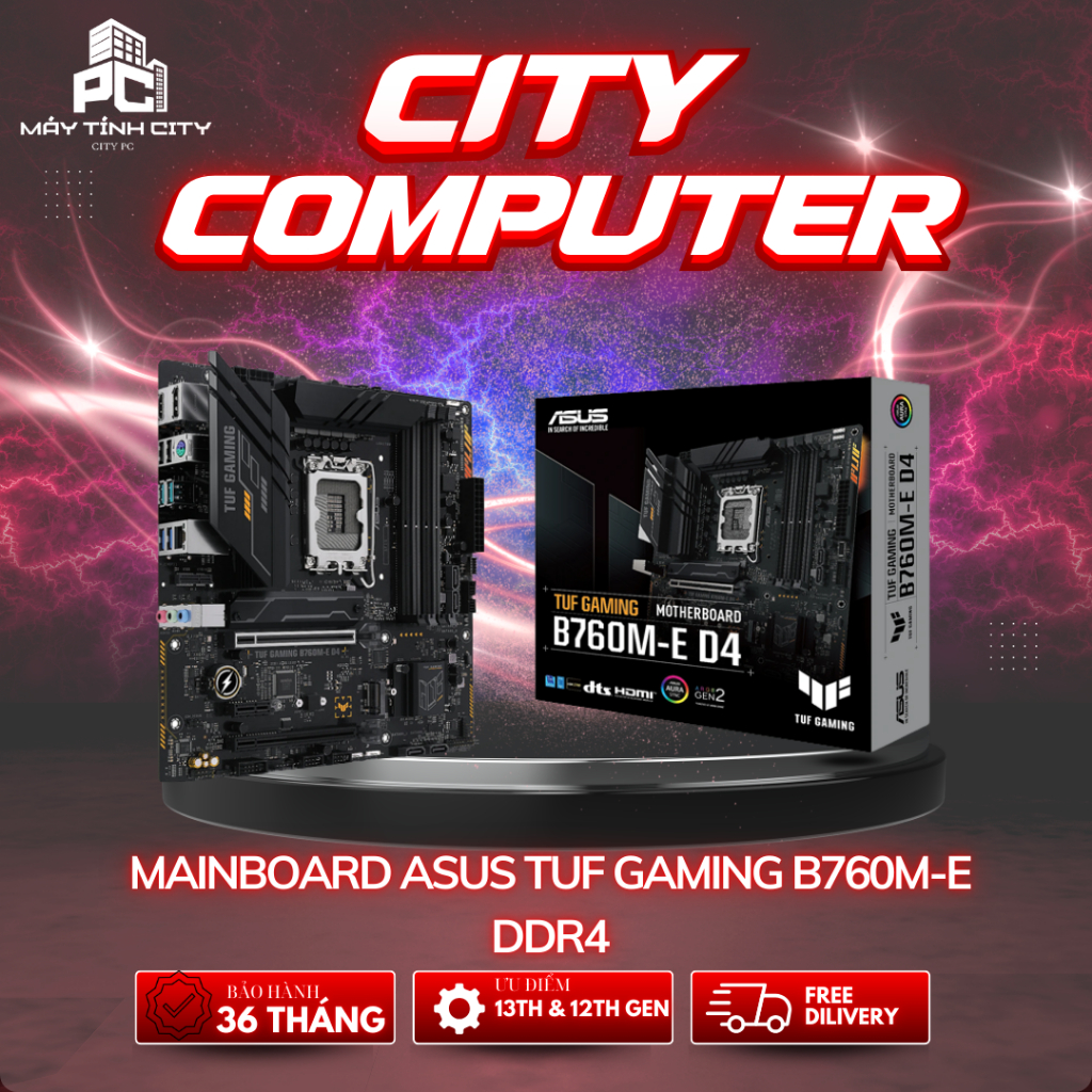Mainboard ASUS TUF GAMING B760M-E DDR4 Hàng chính hãng