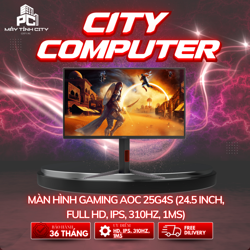 Màn hình Gaming AOC 25G4S (24.5 inch, Full HD, IPS, 310Hz, 1ms) CHÂN NÂNG HẠ