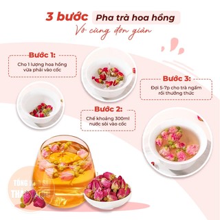 Hoa hồng Đà Lạt sấy lạnh 100g, nụ hoa hồng, nụ hồng nguyên nụ, dùng pha trà, decor, trang trí
