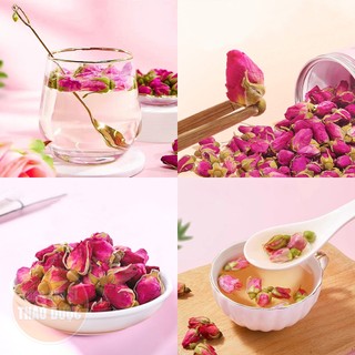 Hoa hồng Đà Lạt sấy lạnh 100g, nụ hoa hồng, nụ hồng nguyên nụ, dùng pha trà, decor, trang trí