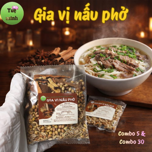 30 GÓI GIA VỊ PHỞ 7 VỊ + TÚI LỌC: NẤU PHỞ BÒ, GÀ CHUẨN VỊ GIA TRUYỀN