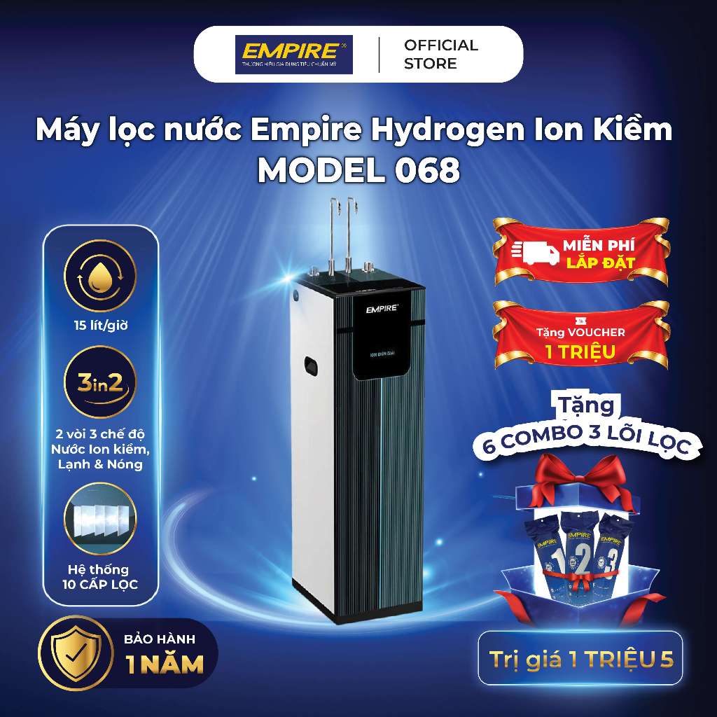 Máy lọc nước Empire Hydrogen Ion Kiềm – MODEL 068
