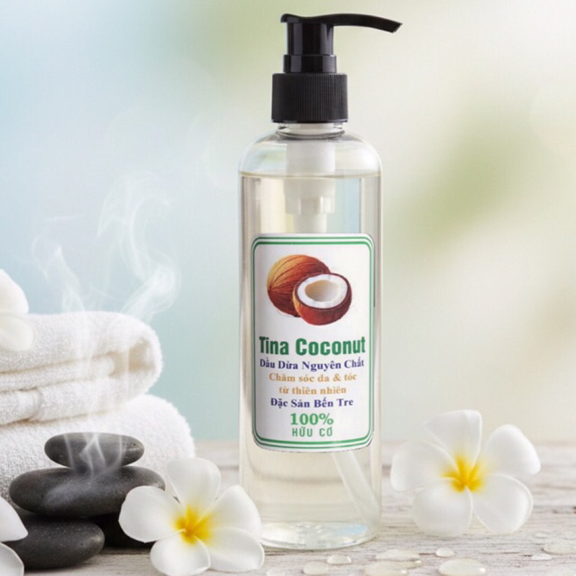Dầu dừa dưỡng da 100ml. Tinh Dầu dừa ép lạnh nguyên chất cao cấp. Dầu dừa dưỡng tóc, dưỡng da, dưỡng
