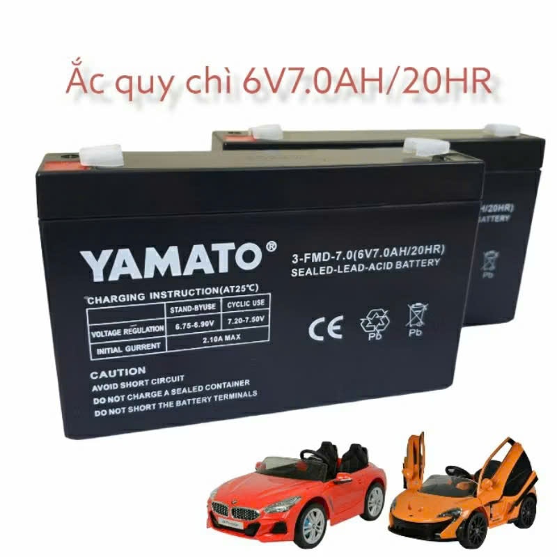 [Hỏa tốc] Bình Ắc quy 6V7AH, acquy chì khô dùng cho xe điện trẻ em, quạt tích điện, UPS