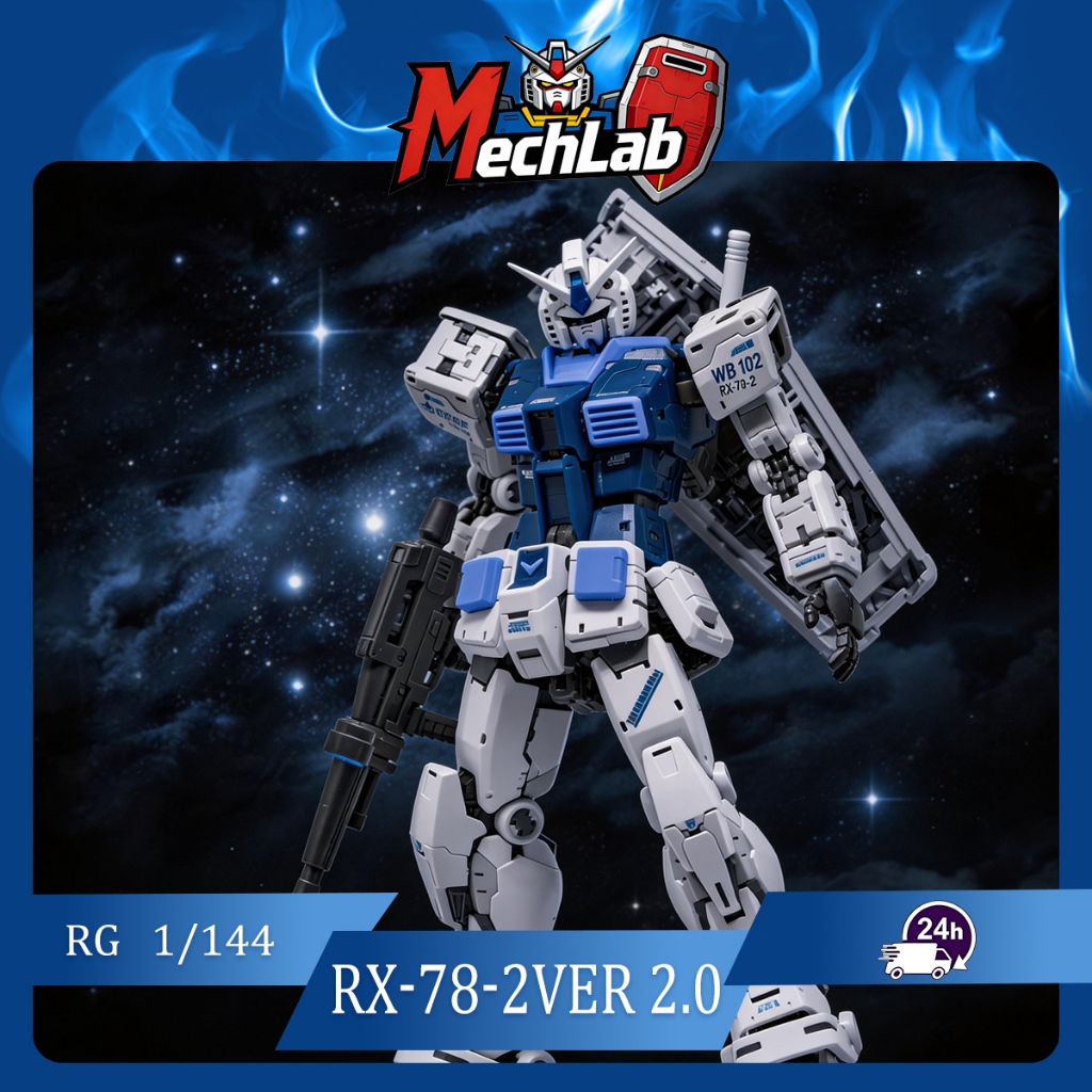 Changlong 5501 RG 1/144 RX-78-2 Ver.3.0 Gundam Base Color Limited Edition Assembly Model Kit with Wa