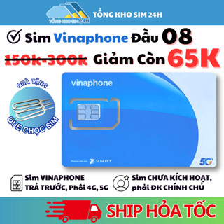Sim Vinaphone Số Đẹp Giá Rẻ Chỉ Từ 65k, Sóng 5G, Sim Trả Trước Nghe Gọi [Chưa kích hoạt, Phải ĐKCC]
