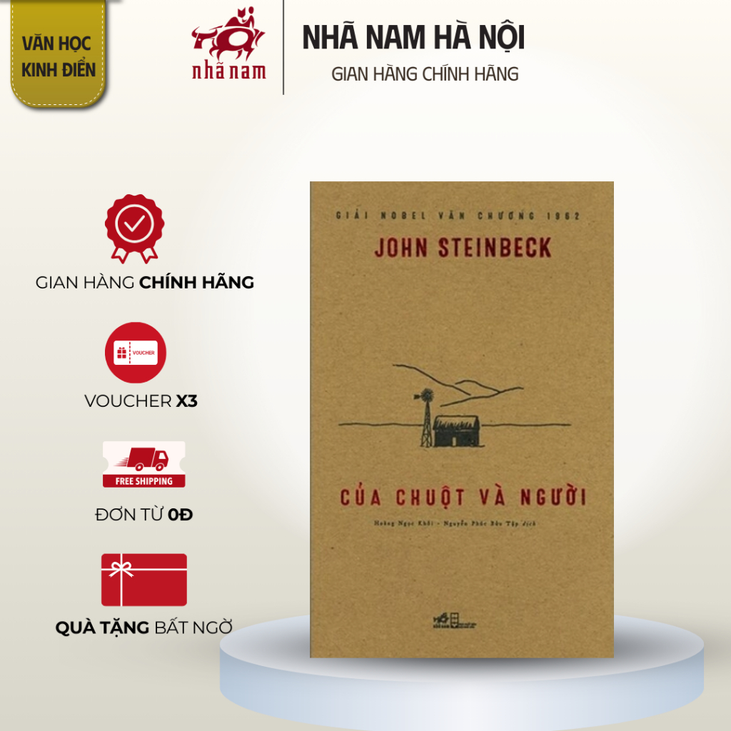Sách - Của chuột và người (jJahon Steinbeck) (TB 2026) - Nhã Nam Hà Nội