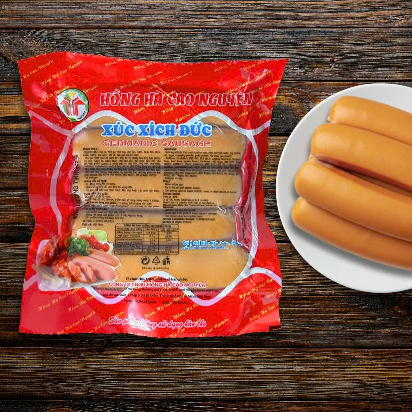 Xúc Xích đức HÔNG HÀ  500gr 10 cây (giao Hoả tốc tphcm)