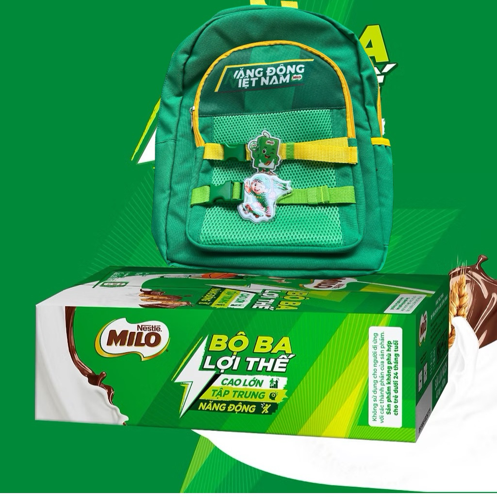 (Mua Milo Tặng Balo) Sữa Lúa Mạch Milo 180ML (48Hộp x 180ML) Đúng Vị Bé Thích (DATE MỚI)