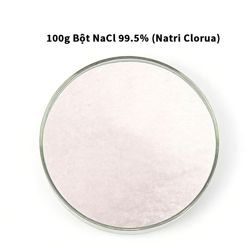 Bột NaCl 99.5% (Natri Clorua) tinh khiết AR - Hóa chất thí nghiệm 100g