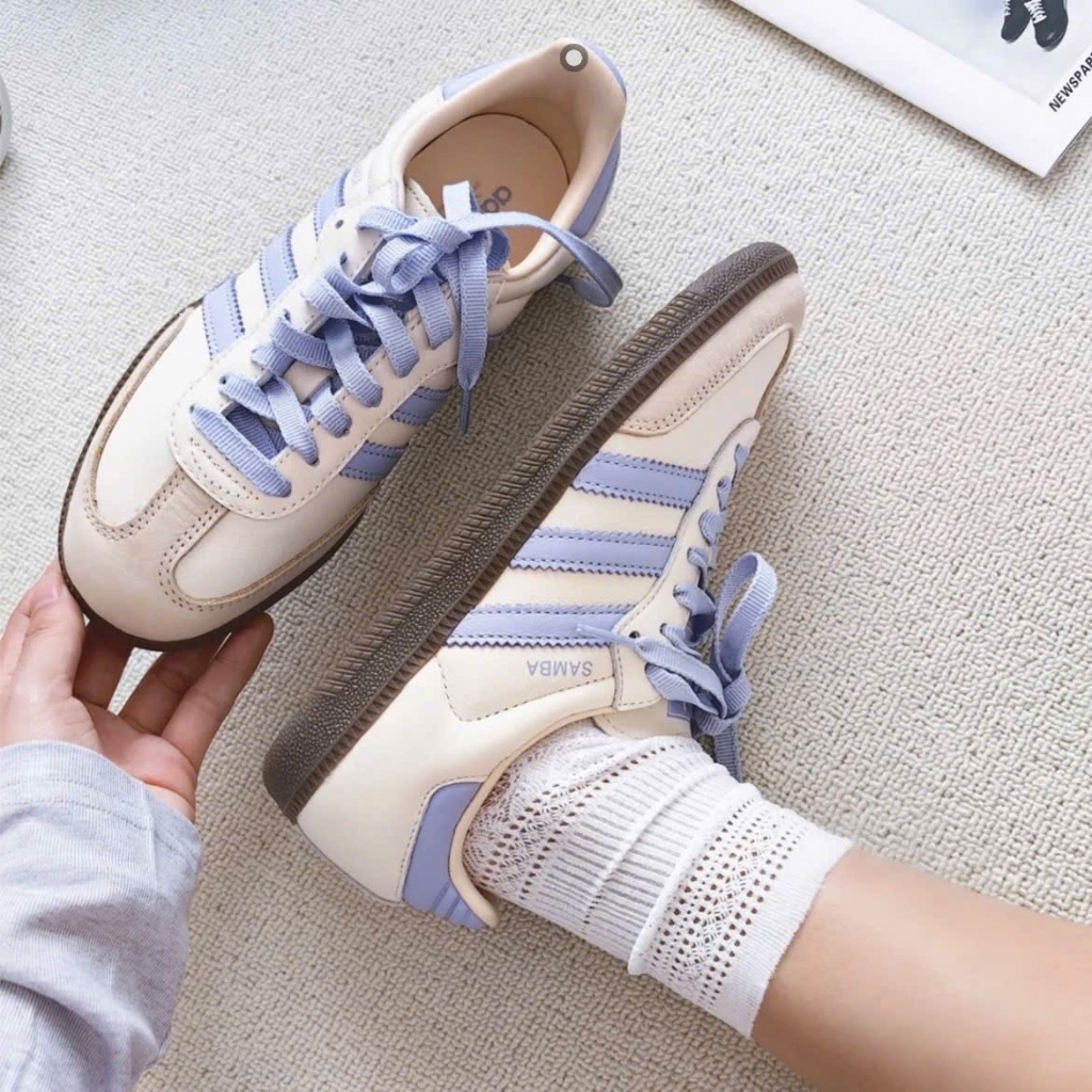 [ CHÍNH HÃNG ] Giày Adidas Samba OG ‘Cream White’ – JI2678 - Giày Samba Tím
