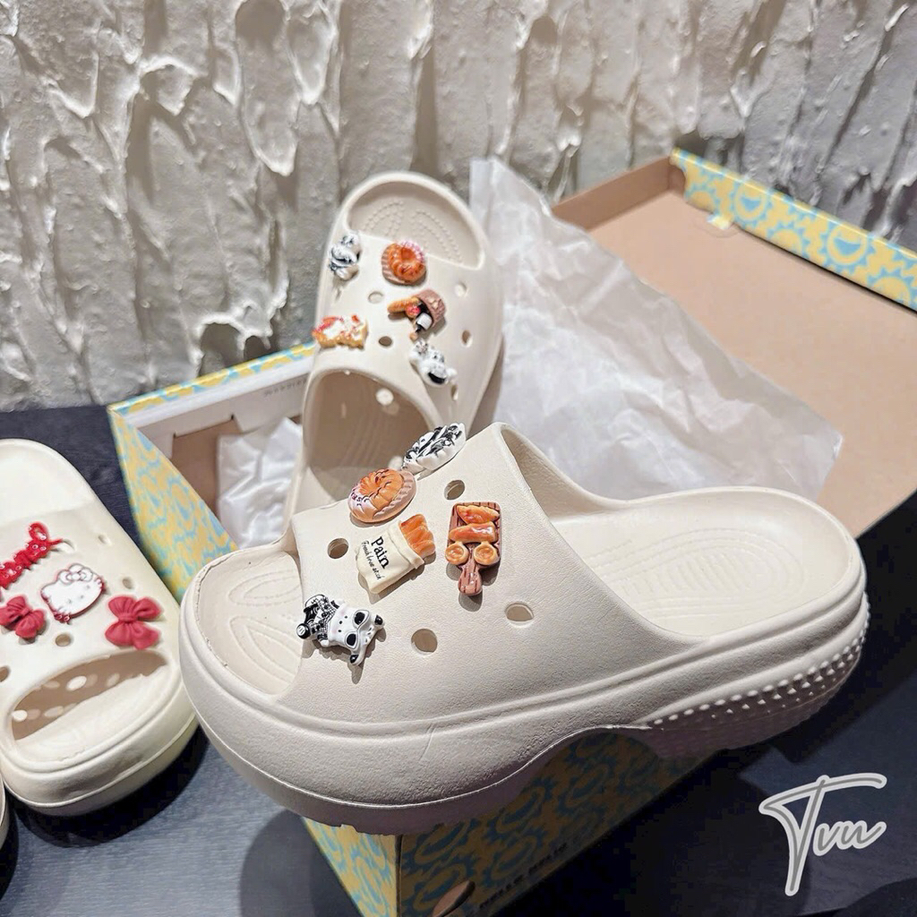 HMD - Dép Bánh Mì Đế Mới 7p Quai Ngang Kèm Ticker Xinh