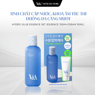 BỘ ĐÔI Tinh Chất và Kem Dưỡng Cấp Nước V&A BEAUTY Hydro Glue Special Set (Essence 150ml + Cream 50ml) HSD 30/03/2027