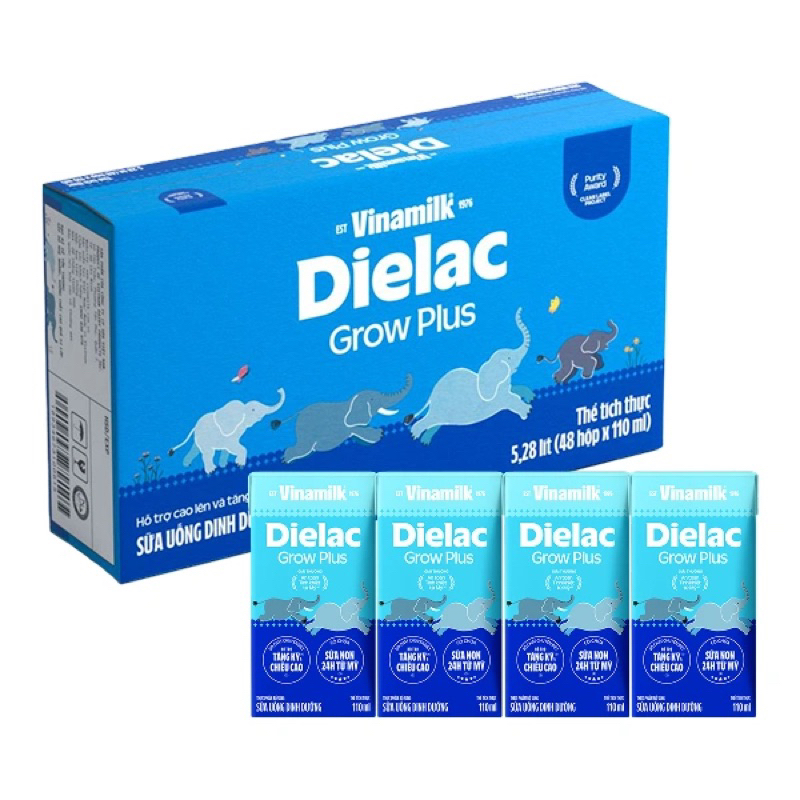 Thùng 48 hộp sữa bột pha sẵn Dielac Growplus 110ml