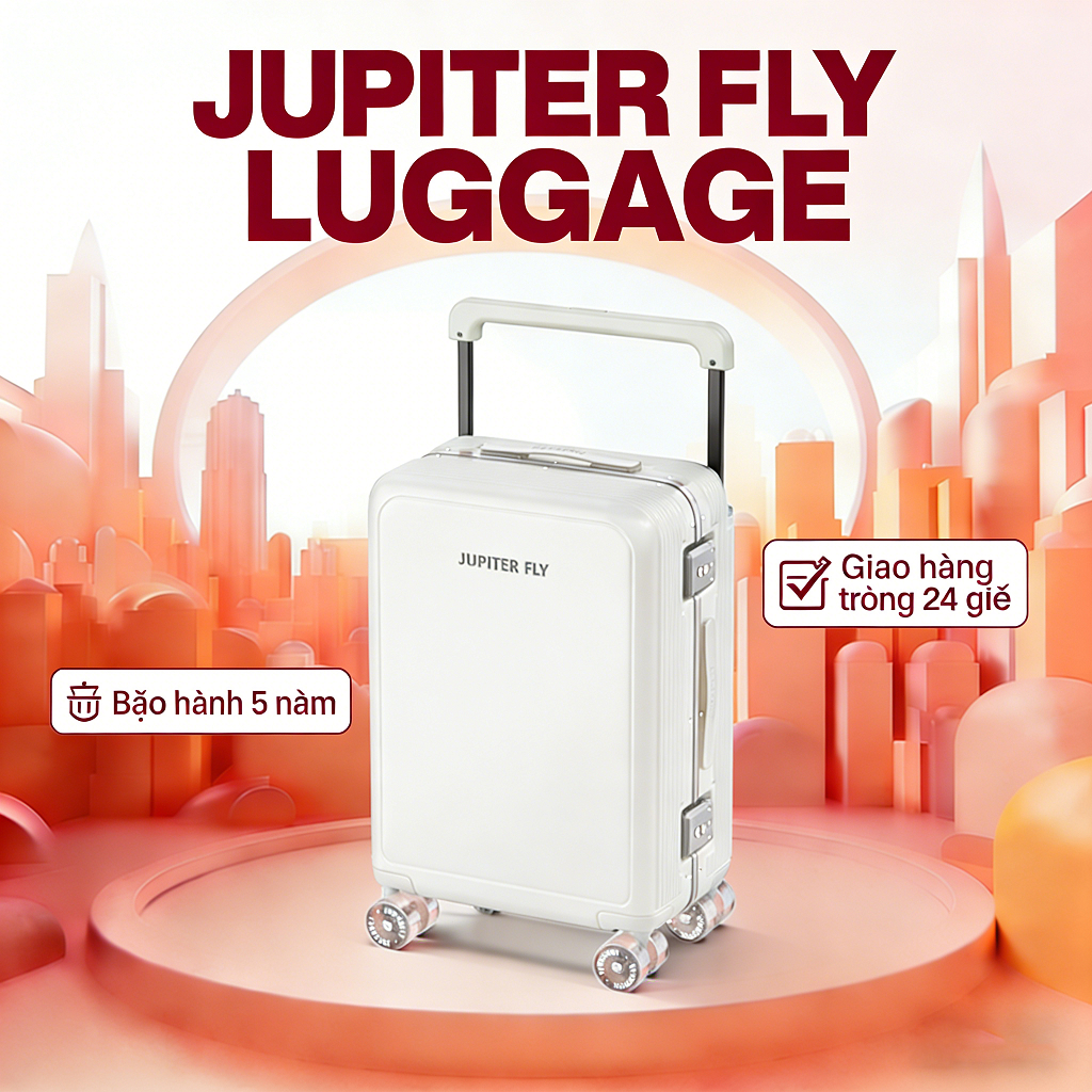 💗VN💗JUPITER FLY Luggage vali kéo cao cấp vali size 20/24/28 vali siêu nhẹ valy va li vali khung nhôm