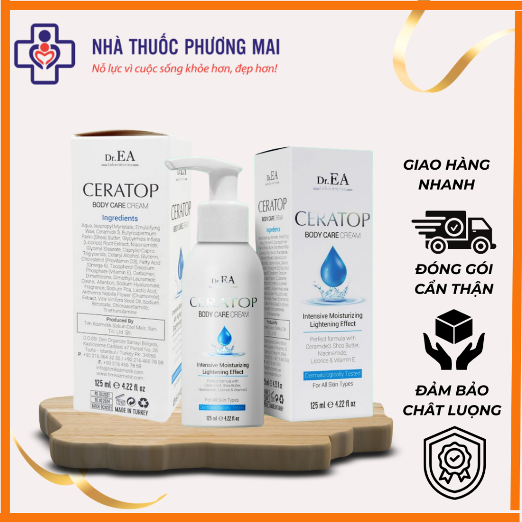 Dr.EA CERATOP Body Care Cream 125ml - Kem Dưỡng Toàn Thân Làm Dịu Da, Hỗ trợ giảm ngứa, kích ứng