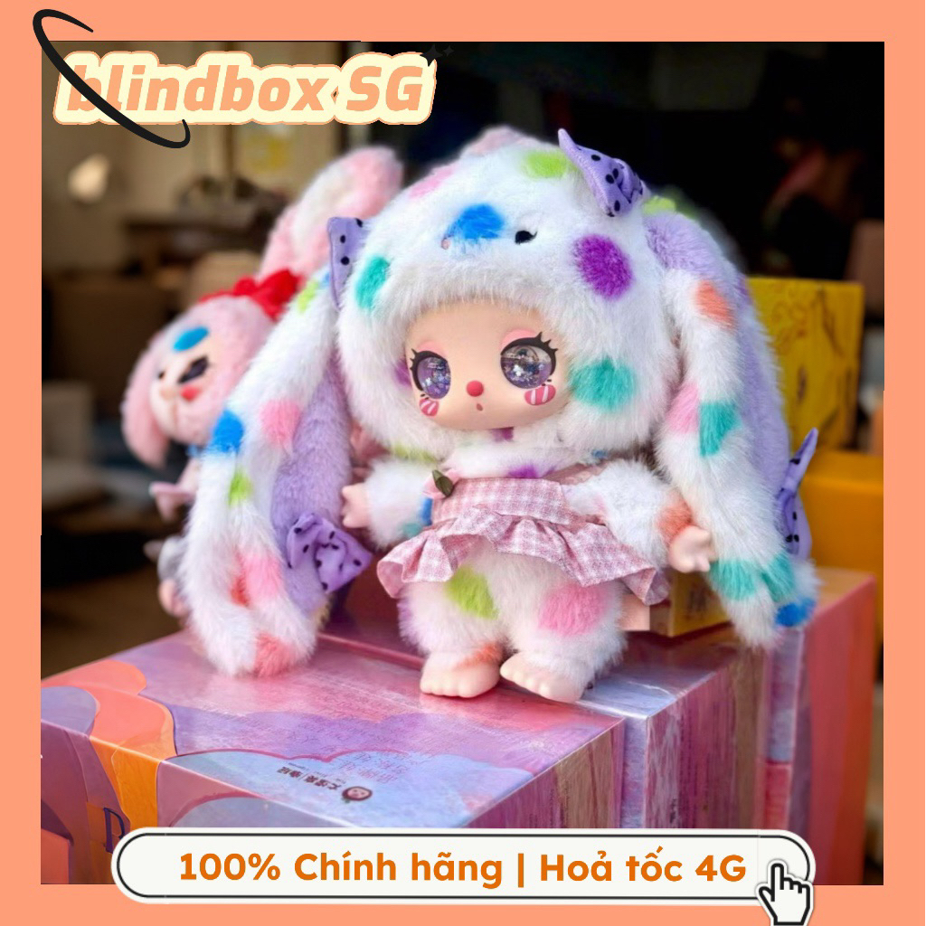 [CHÍNH HÃNG][HỎA TỐC] Thú bông Liila Zoo 600% Plush Lucky Cat Blindbox - Bb3 giáng sinh