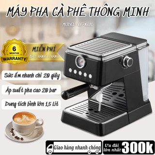 Máy Pha Cà Phê Tự Động Espresso Tạo Bọt Sữa Cho Gia Đình Văn Phòng Công Sở, Máy Pha Coffee Mini 20 Bar Cao Cấp Hiện Đại