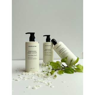 Combo Body Lotion Dưỡng Trắng và Body Oil BHA Hannacos