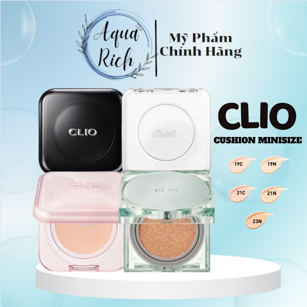[MINISIZE] Phấn Nước Clio Mini The New Founwear - Mesh Glow Cushion Đen, Hồng , Xanh Lá