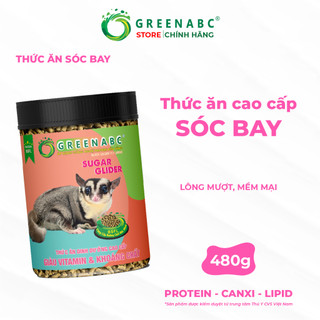 Thức ăn Sóc Bay & Sóc Cảnh GREENABC - Năng lượng dồi dào, cơ thể dẻo dai – Hộp 480g