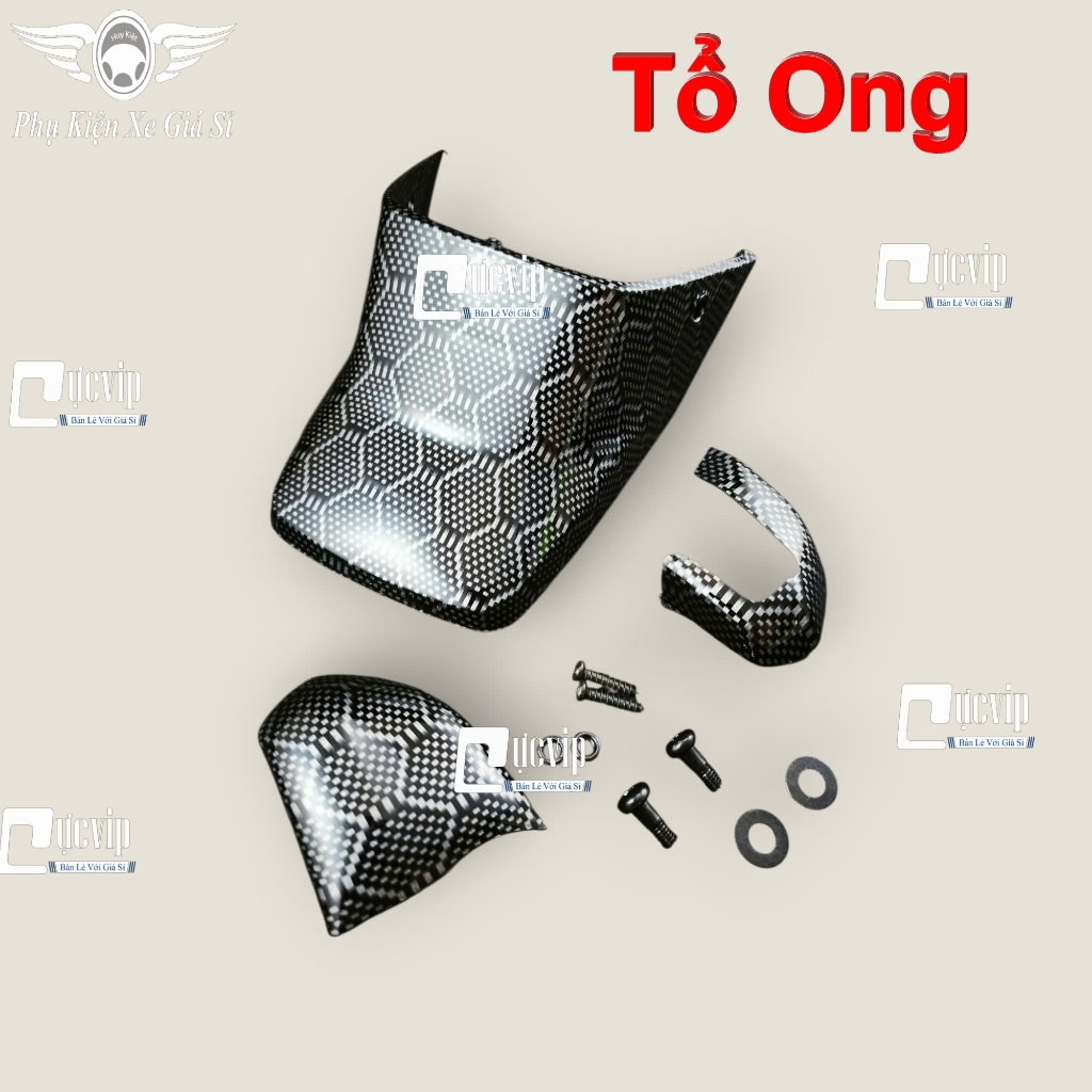 [CARBON FIBER Tổ Ong] Ốp Dè Sau + Xi Nhan Trước [Tặng Ốc] Lắp Dream 100cc 110cc, Dream Lùn, Dream Th