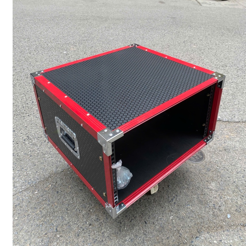 Tủ rack âm thanh 4u không cánh nhôm đỏ, nối bật sang trọng