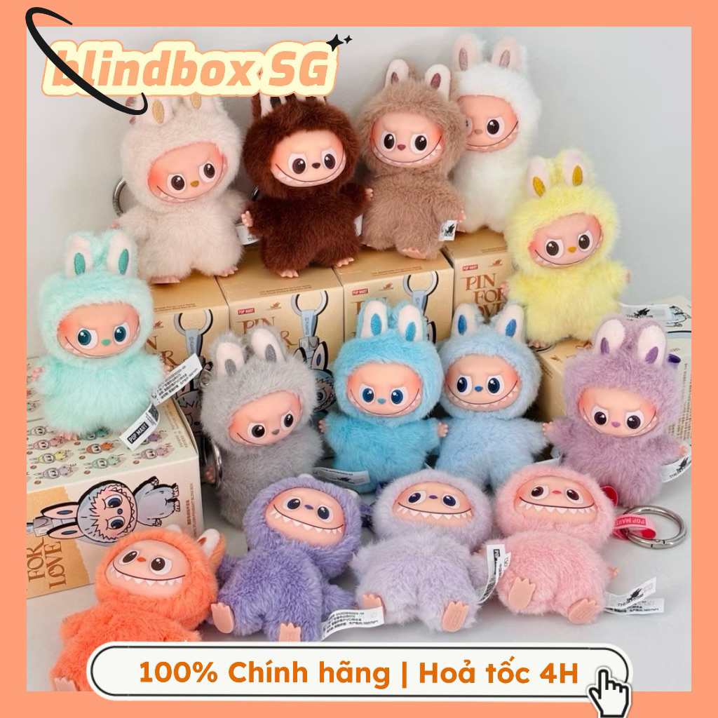 [CHÍNH HÃNG][Hoả tốc] Labubu V4 Labubu Pin For Love Mini All Letters - Labubu V4 Mini blind box móc 