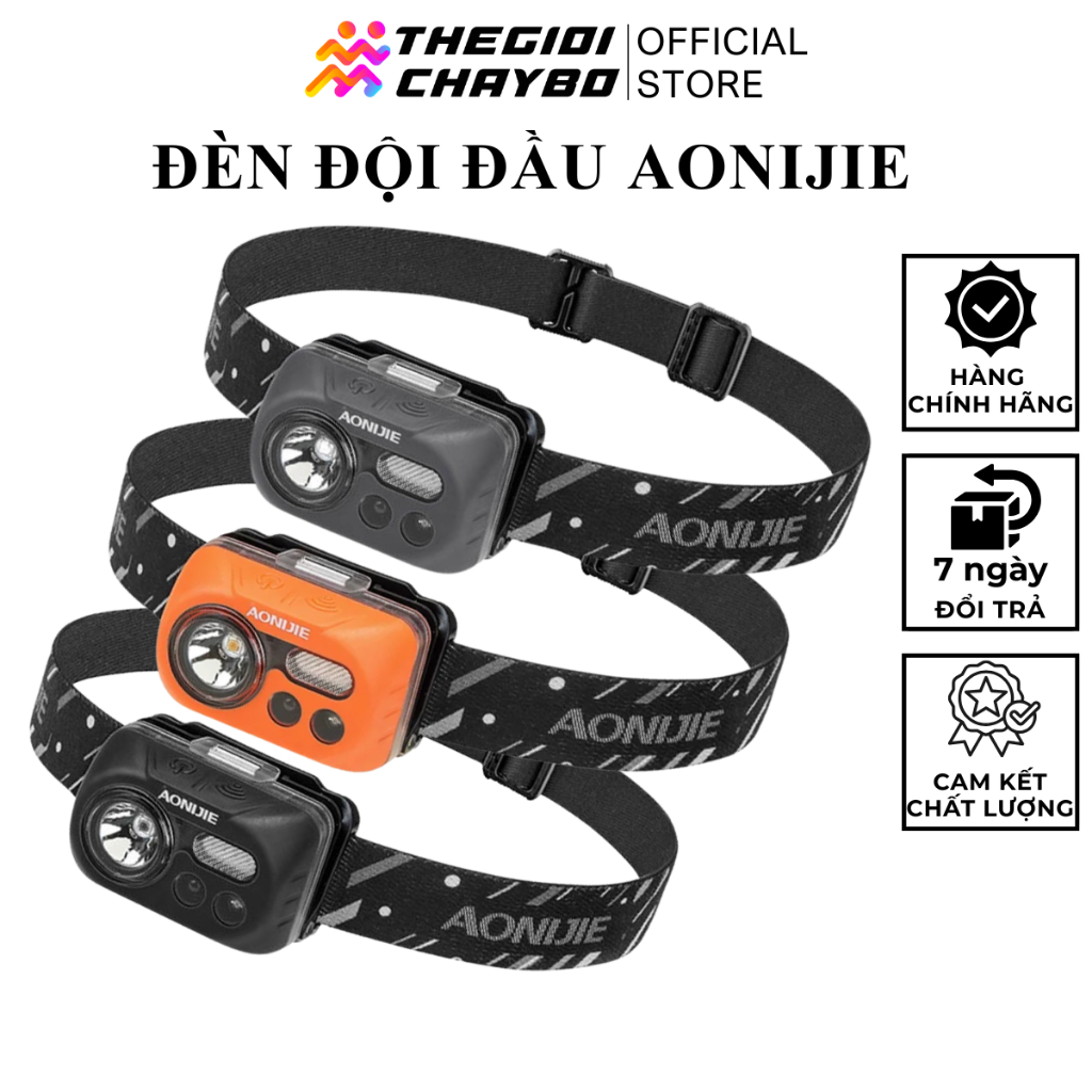 Đèn Đội Đầu Aonijie E4031 Siêu Sáng 200LM, Cảm Biến Bật Tắt, Chống Nước IPX6, Đèn Chạy Bộ Trekking