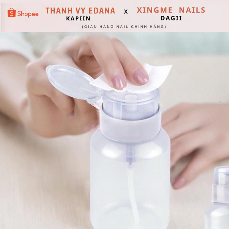 Bình OPI chiết dung dịch rửa móng, lau gel – chai nhấn dung dịch acetone tiện dụng 200ml – Dụng cụ n