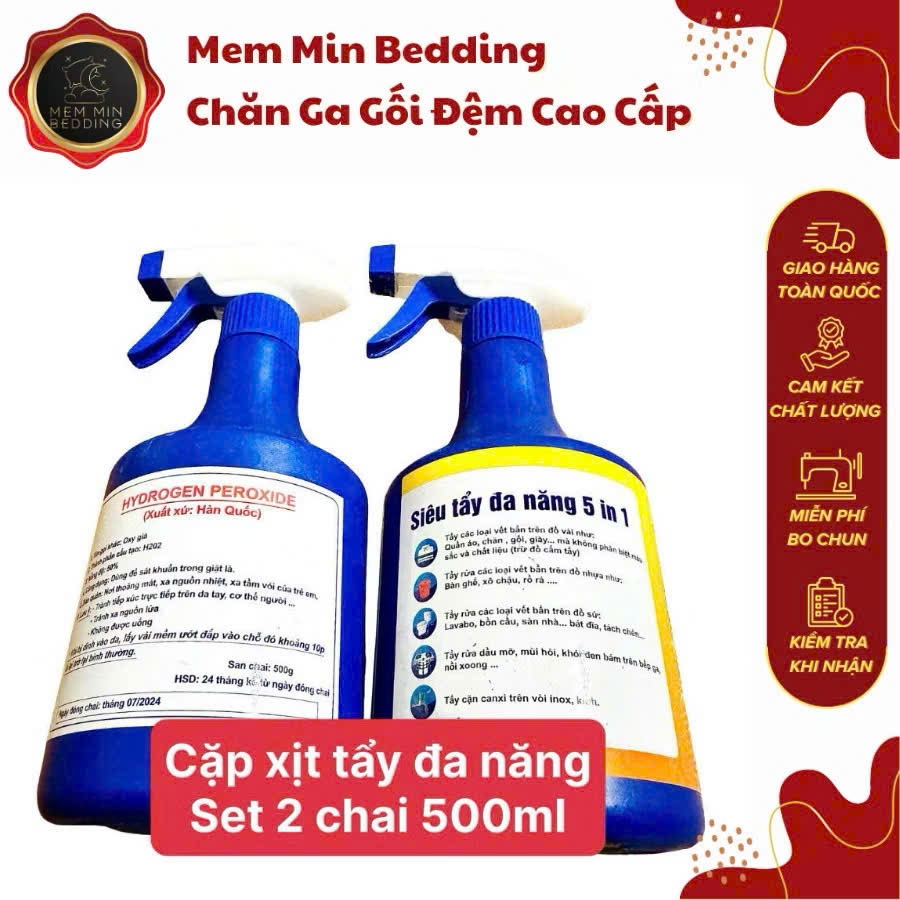 Nước tẩy sạch nấm mốc quần áo, tẩy thâm kim đa năng KingKong an toàn, hiệu quả [2 chai 500ml]