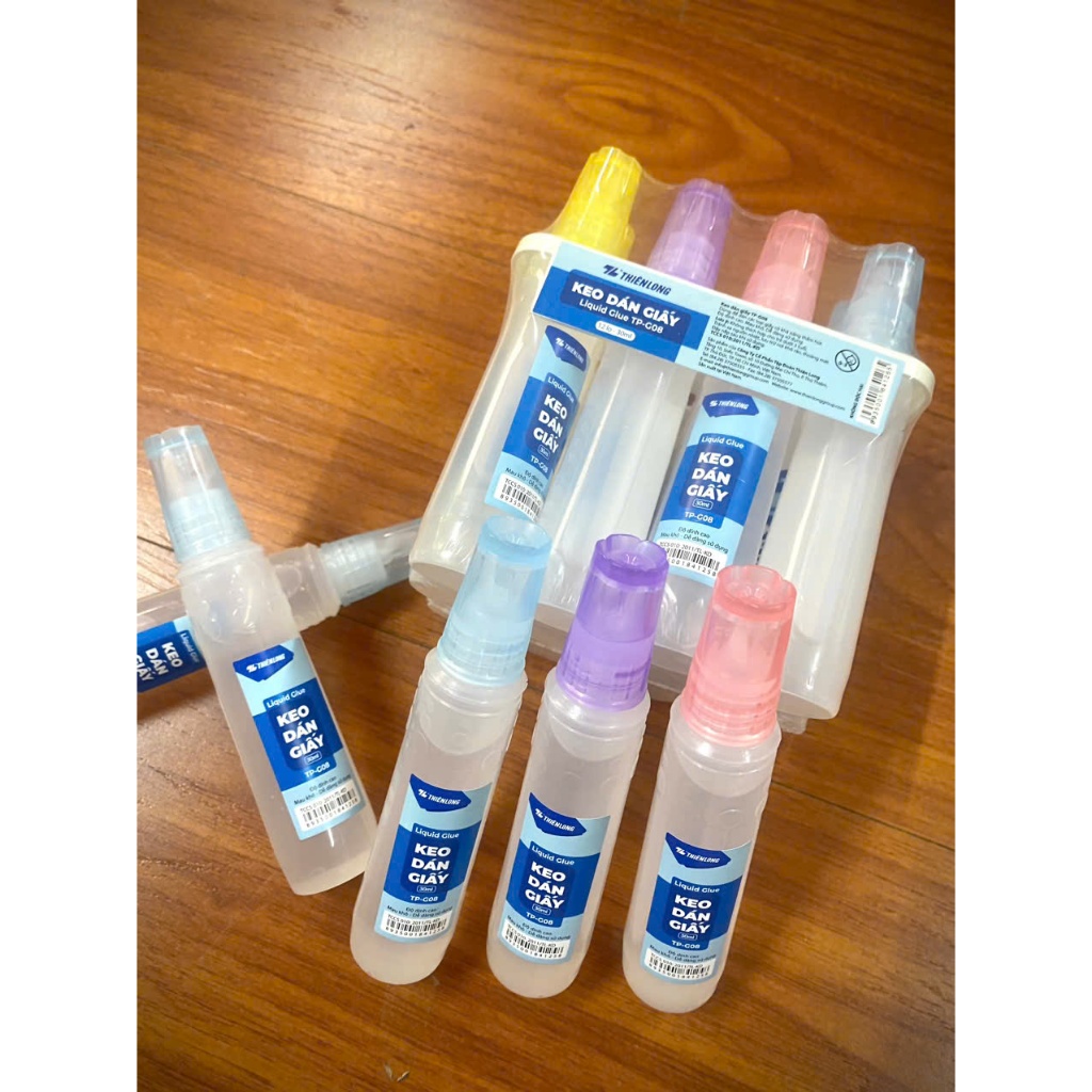 Hồ Nước Thiên Long G08 - Keo Dán Giấy TP-G08 30ml Độ Dính Cao , Mau Khô , Dễ Dàng Sử Dụng