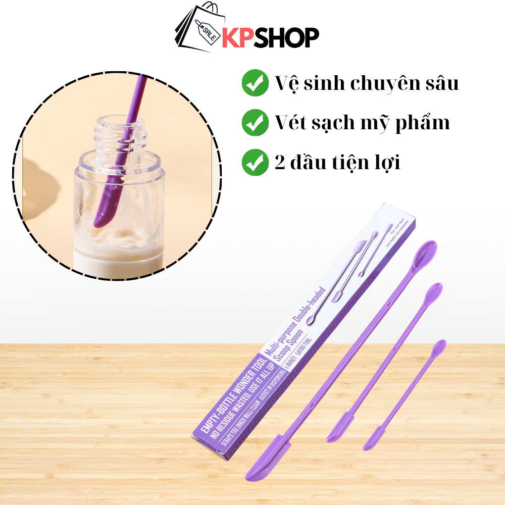 Que Lấy Mỹ Phẩm 2 Đầu – Dụng Cụ Makeup Vệ Sinh, Dễ Dùng