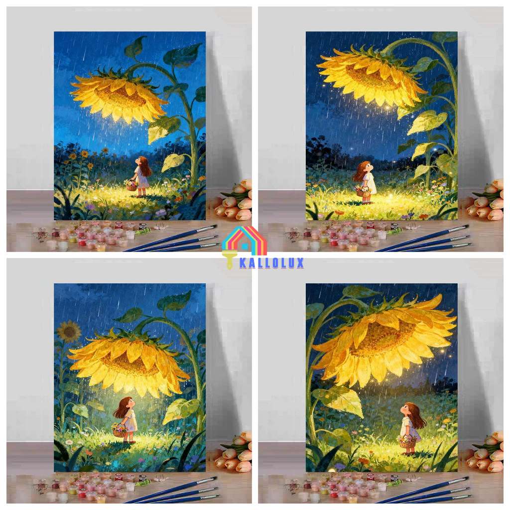 KLX--60*80cm/40*50cm Nàng tiên hoa Bao gồm khung Kích thước lớn tranh tô màu theo số tranh số hóa
