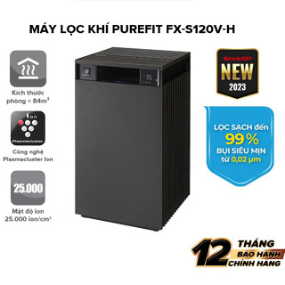 Máy lọc không khí Sharp Purefit FX-S120V-H/W - Diện tích 84 m² - 25000 ion/cm³ - 6 cảm biến thông minh