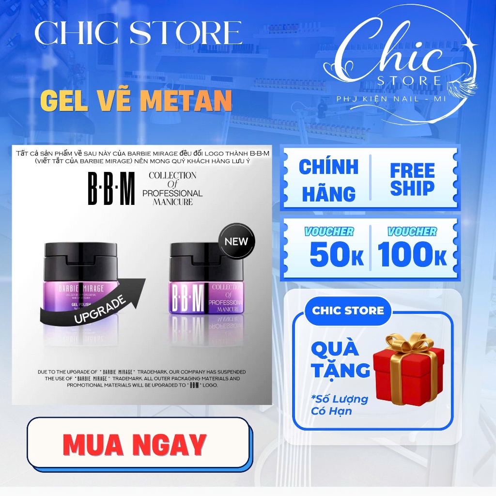 Gel metan Barbie Mirage , Gel metal nổi Barbie MirageI , gel metan nổi Barbie Mirage cao cấp Gold/Sl