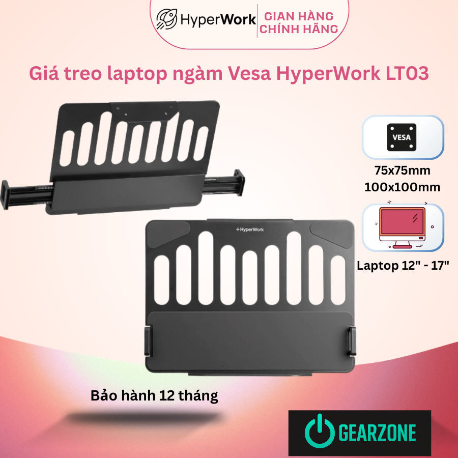 GIÁ TREO LAPTOP NGÀM VESA HYPERWORK LT03 – CHÍNH HÃNG - GearZone