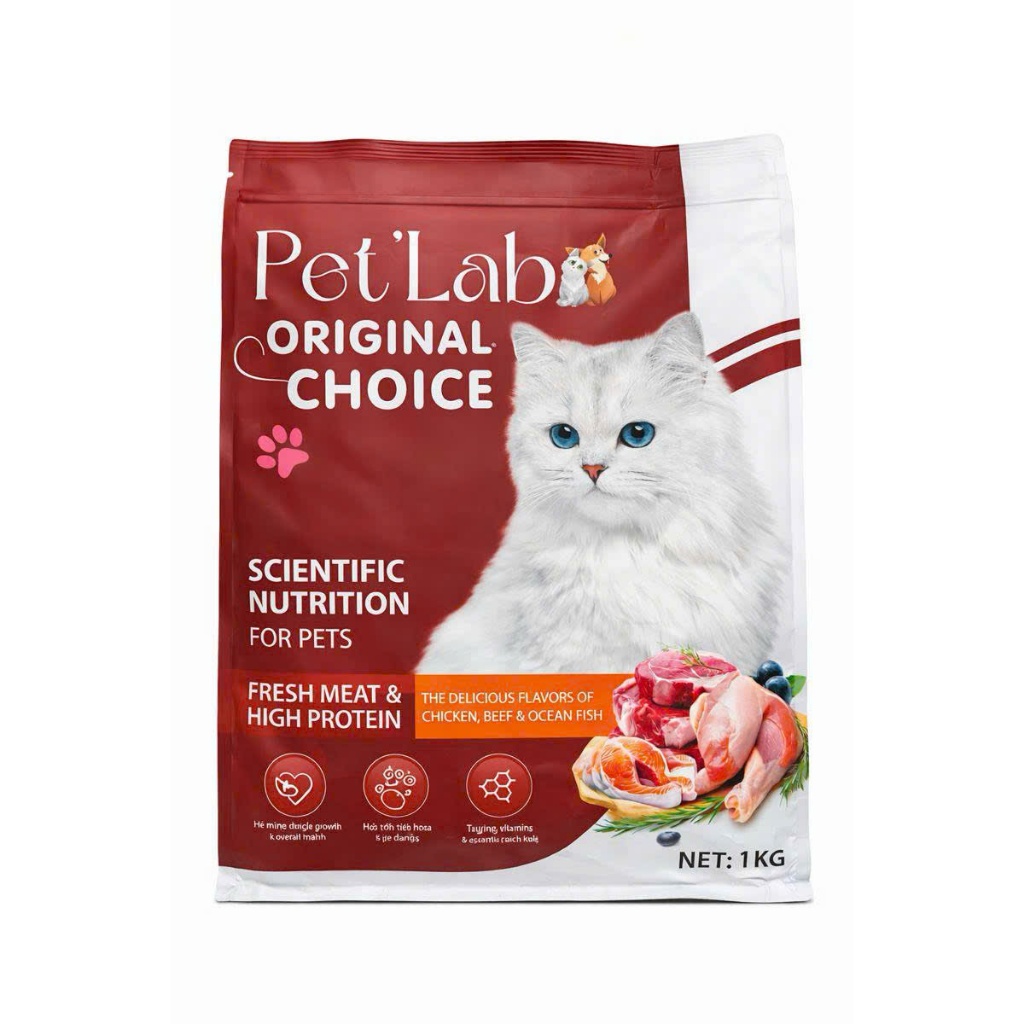 Thức Ăn Hạt Cho Mèo Cao Cấp Giàu Dinh Dưỡng, Bổ Sung Taurine, Hỗ Trợ Tiêu Hóa