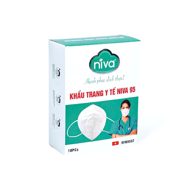 Khẩu trang y tế Niva N95 ( Hộp 10 cái ) cung cấp khả năng lọc không khí hiệu quả