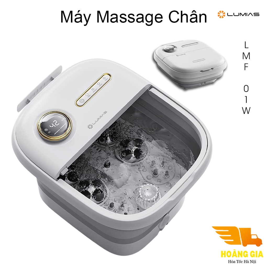 Máy Massage Chân Lumias LMF-01W, Công Suất 500W - Máy Massage Gấp Gọn Thông Minh Lumisas Giảm Đau Nhức, Tuần Hoàn Máu