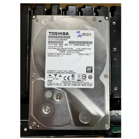 Ổ cứng HDD To.shi.ba 3TB – Model DT01ABA300V – SATA 3 – date 2013