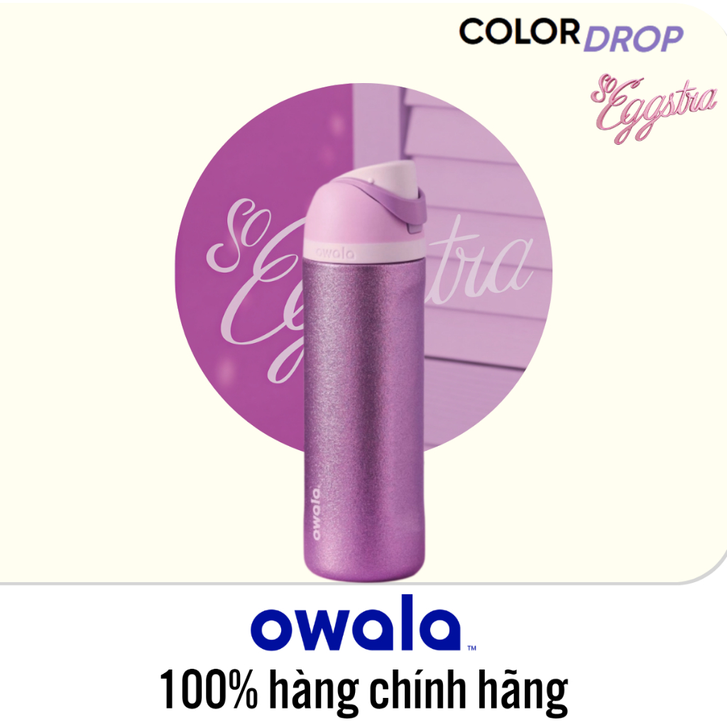 [ Hàng chính hãng ] Phiên bản giới hạn - Owala Color Drop 24oz bằng thép không gỉ – Chống rò rỉ, giữ