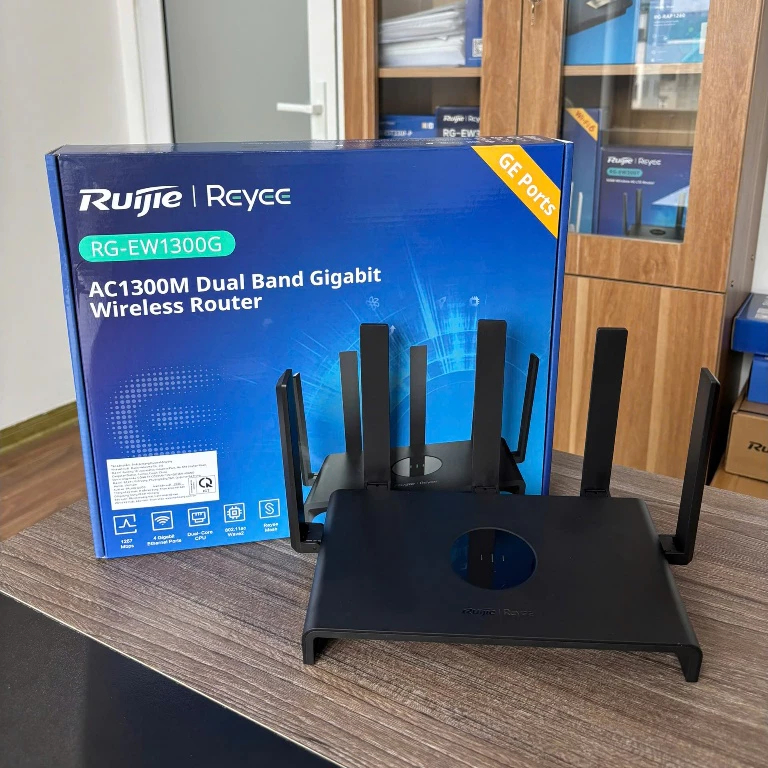 Bộ phát WiFi Ruijie EW1300G 5 râu Dual-band AC1300 hỗ trợ Mesh (chính hãng)