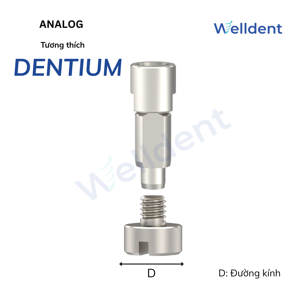 ANALOG tương thích DENTIUM Implant System - Mô phỏng trụ Implant