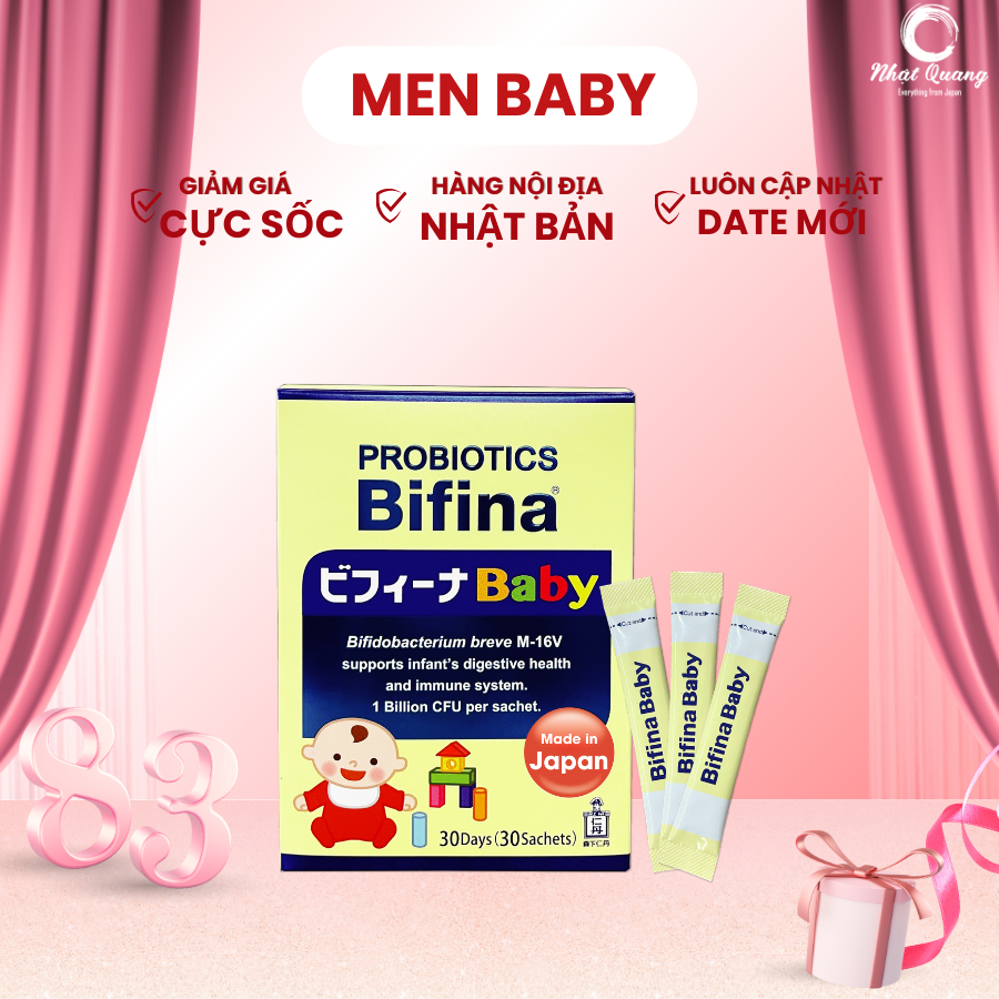 Men vi sinh Bifina Baby Nhật Bản - Tiêu hóa khỏe, tăng đề kháng cho bé - Tem phụ