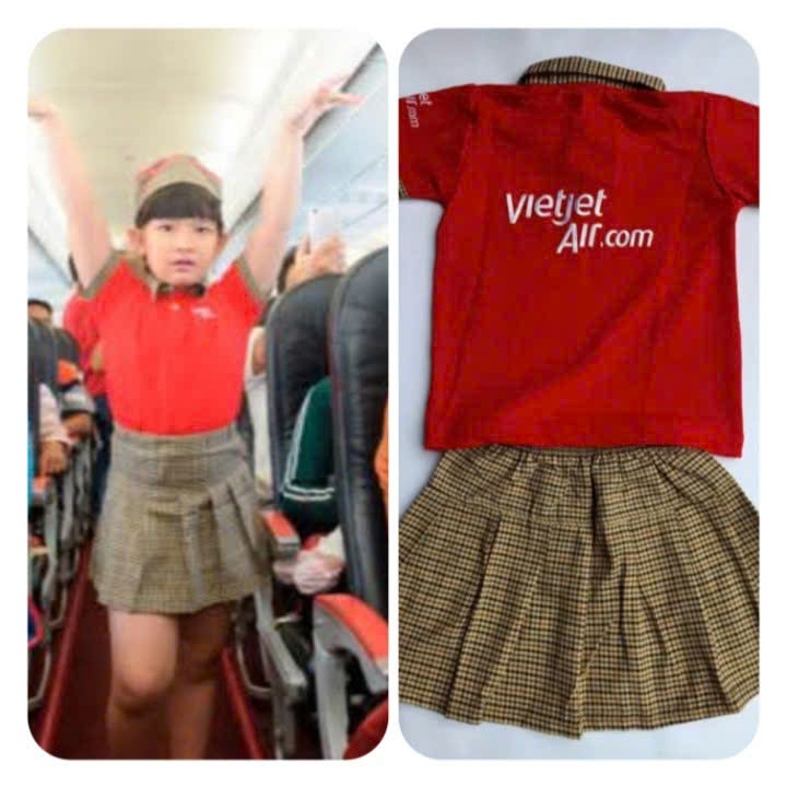 Bộ nhí hàng không Vietjet_ Bé gái ( không mũ)