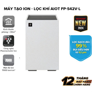 Máy Lọc Không Khí Sharp Purefit Mini FP-S42V-L - Diện tích phòng 30 m² - 7,000 ion/cm³ - 2 bộ lọc