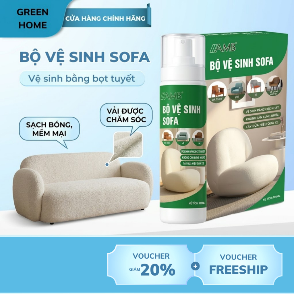 Bộ vệ sinh sofa, giặt khô ghế sofa, làm sạch ghế da, ghế nỉ, nội thất xe ô tô dạng bọt, an toàn