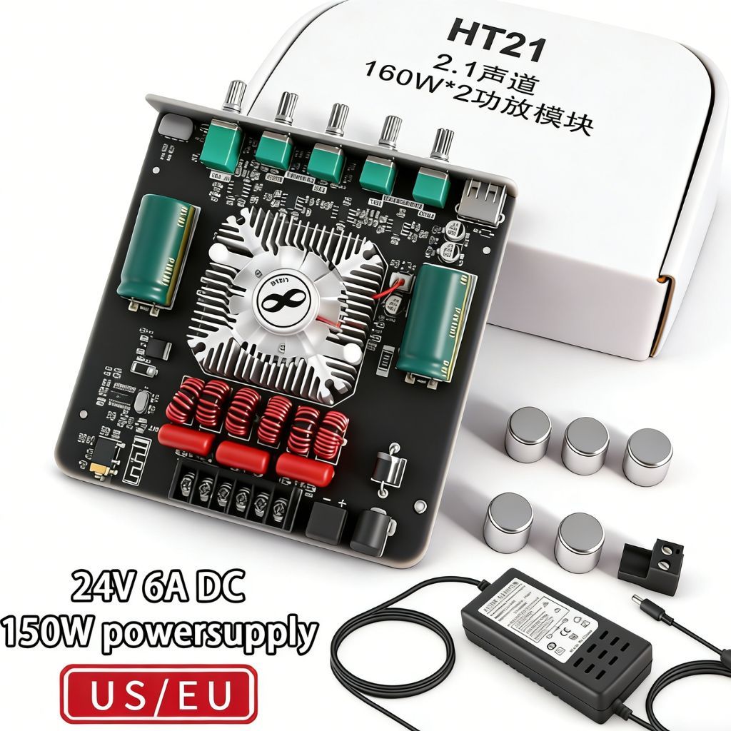 Mô Đun Khuếch Đại Âm Thanh ZK-HT21 mạch bluetooth Kênh 2.1 TDA7498E 160W * 2 + 220W